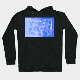 Abstract random geometric pattern blue Hoodie